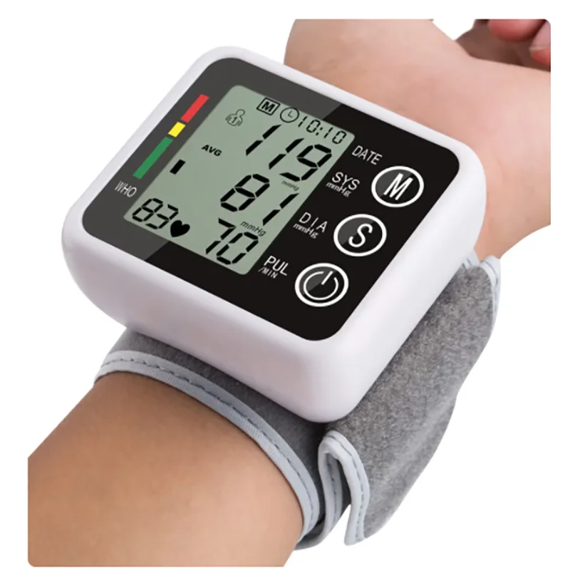 Latest models Wrist Digital Blood Pressure Monitor English Voice Broadcast Tonometer