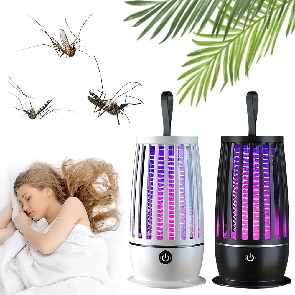 Electric Mosquito Swatter Bug Zapper Trap Lamp USB Rechargeable