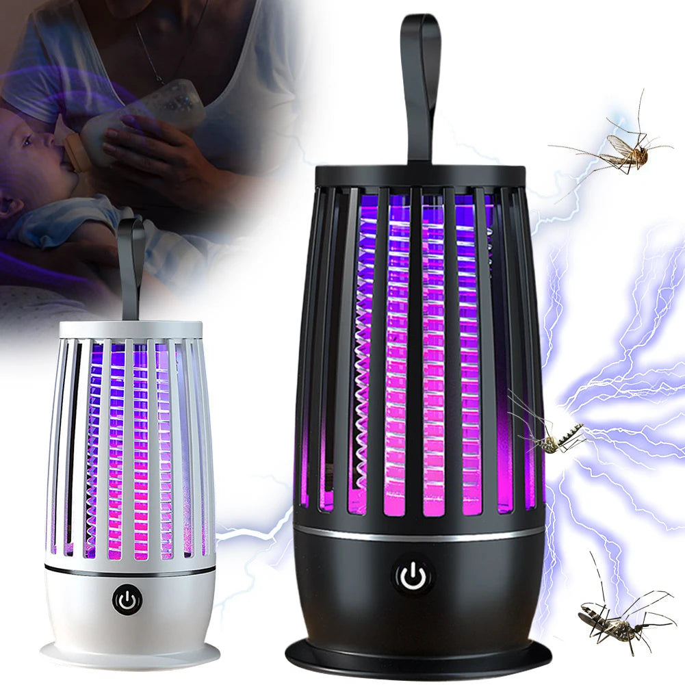 Electric Mosquito Swatter Bug Zapper Trap Lamp USB Rechargeable